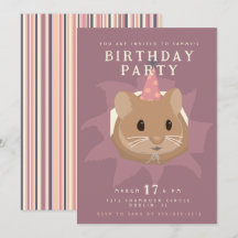 Niedliche Geburtstag Hamster in gedämpften Tönen