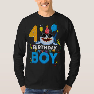 Niedliche Geburtstag Junge 4 Jahre Junge Kinder 4. T-Shirt