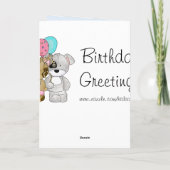 Niedliche Geburtstag Karte (Rückseite)