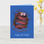 Niedliche Geburtstag-Karte mit Fantasiekäfer Karte (Gelbe Blume)