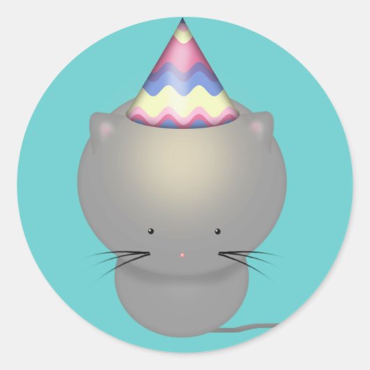 Niedliche Geburtstag Kitten Stickers (Vorderseite)