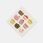 Niedliche Geburtstag Kuchen farbig Sahne Serviette (Ecke)