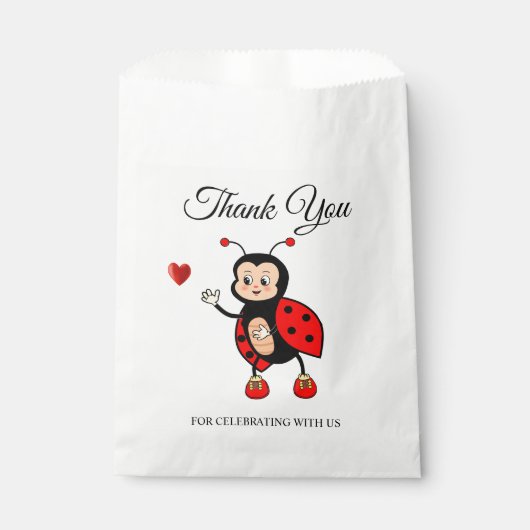 Niedliche Geburtstag Ladybug Geschenktütchen (Vorderseite)