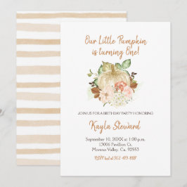 Niedliche Geburtstag Little Pumpkin ist eine Einla Einladung