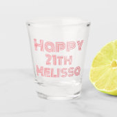 Niedliche Geburtstag Mädchenname Schnapsglas (Vorderseite)