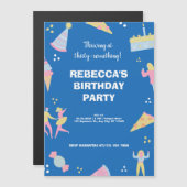 Niedliche Geburtstag Magneteinladung (Vorne/Hinten)