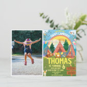 Niedliche Geburtstag moderne Kinder Einladung (Stehend Vorderseite)