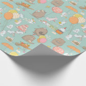 Niedliche Geburtstag/Ostermuster-Papier Geschenkpapier (Ecke)