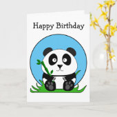 Niedliche Geburtstag Panda Bear Karte (Gelbe Blume)
