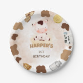 Niedliche Geburtstag Pappteller (Vorderseite)