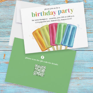 Niedliche Geburtstag Party Aquarellbläschen Einladung