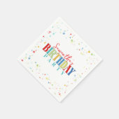 Niedliche Geburtstag Party Confetti Custom Serviette (Ecke)