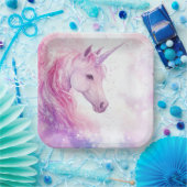 Niedliche Geburtstag Party Einhornpapierplatte Pappteller (Party)