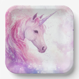Niedliche Geburtstag Party Einhornpapierplatte Pappteller