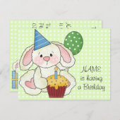 Niedliche Geburtstag Party Einladung (Vorne/Hinten)