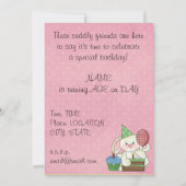 Niedliche Geburtstag Party Einladung (Rückseite)