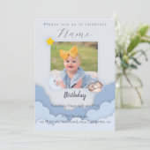 Niedliche Geburtstag Party Einladung (Stehend Vorderseite)