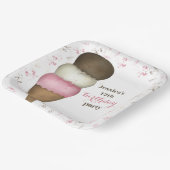 Niedliche Geburtstag Party Eiscreme Pappteller (Gewinkelt)