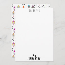 Niedliche Geburtstag Party Hunde Muster Dankeskarte