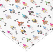 Niedliche Geburtstag Party Hunde Muster Kurzer Tischläufer (Ecke)