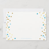 Niedliche Geburtstag Party INVITE blauen Imitate G Einladung (Rückseite)