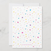 NIEDLICHE GEBURTSTAG PARTY INVITE kawaii Eiskronen Einladung (Rückseite)