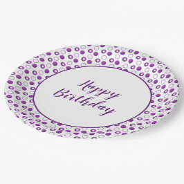 Niedliche Geburtstag Polka-Dot Pappteller