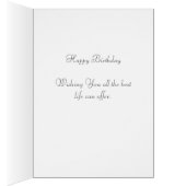 Niedliche Geburtstag Princess mit Blume auf hellro (Innen (Rechts))