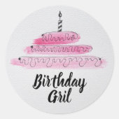 Niedliche Geburtstag Runder Aufkleber (Vorderseite)