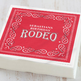 Niedliche Geburtstag Simple Rodeo Typografy Red Ba Serviette