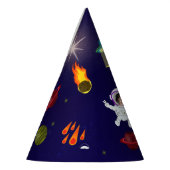 Niedliche Geburtstag Space Astronaut Cartoon Party Partyhütchen (Links)