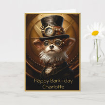 Niedliche Geburtstag Yorkie Steampunk Individuelle