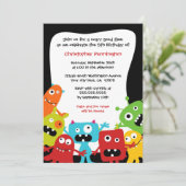 Niedliche Geburtstags-Party Einladung des (Stehend Vorderseite)