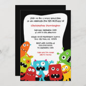 Niedliche Geburtstags-Party Einladung des (Vorne/Hinten)