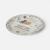 Niedliche Geburtstagsdekoration des Gastgeberspend Pappteller (Schrägansicht)