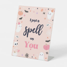 Niedliche Geburtstagsdekorationen von Halloween-Ge Sockelschild