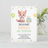 Niedliche Geburtstagseinladung Einladung (Stehend Vorderseite)