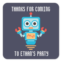 niedliche Geburtstagsfeier des Roboters dank quadr