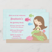 Niedliche Geburtstagsfeier Einladung (Vorne/Hinten)