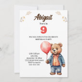 niedliche Geburtstagsfeier Einladung (Vorderseite)