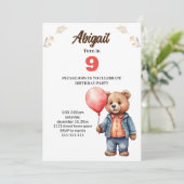 niedliche Geburtstagsfeier Einladung (Stehend Vorderseite)