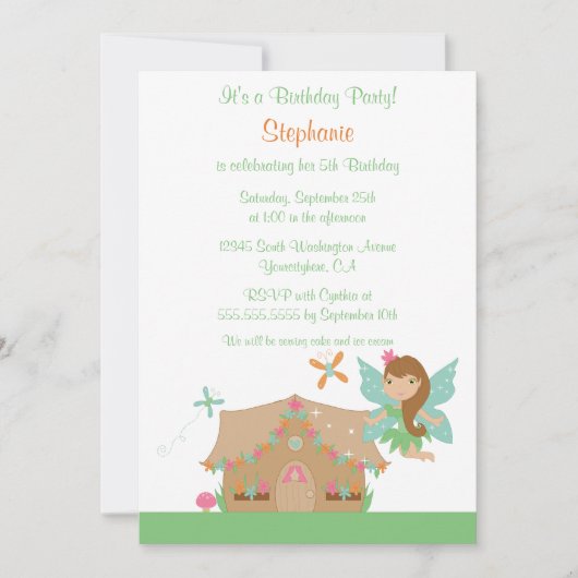 Niedliche Geburtstagsfeier Einladung (Vorderseite)