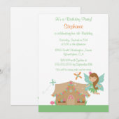 Niedliche Geburtstagsfeier Einladung (Vorne/Hinten)