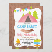 Niedliche Geburtstagsfeier Einladung (Vorne/Hinten)