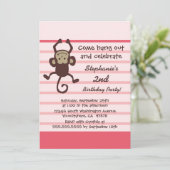 Niedliche Geburtstagsfeier Einladung (Stehend Vorderseite)