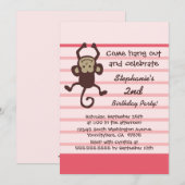 Niedliche Geburtstagsfeier Einladung (Vorne/Hinten)