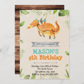 Niedliche Geburtstagsfeier Einladung (Vorne/Hinten)