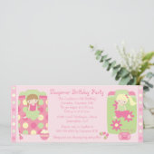 Niedliche Geburtstagsfeier Einladung (Stehend Vorderseite)