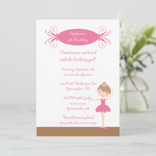 Niedliche Geburtstagsfeier Einladung (Stehend Vorderseite)