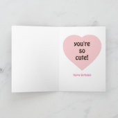 Niedliche Geburtstagsgrüße Karte (Innenseite)